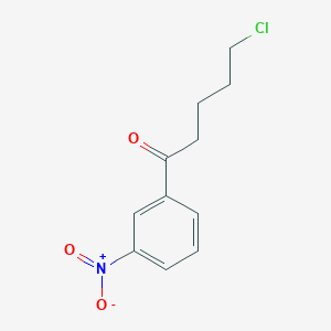 molecular formula C11H12ClNO3 B1613430 5-Chloro-1-(3-nitrophenyl)-1-oxopentane CAS No. 487058-74-2
