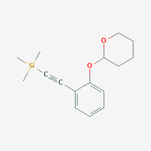 molecular formula C16H22O2Si B1613444 Trimethyl((2-((tetrahydro-2H-pyran-2-yl)oxy)phenyl)ethynyl)silane CAS No. 196106-30-6
