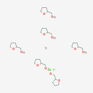 molecular formula C30H58BaO12Ti B1613450 Barium(2+);oxolan-2-ylmethanol;oxolan-2-ylmethanolate;titanium CAS No. 308796-51-2