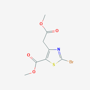molecular formula C8H8BrNO4S B1613451 Methyl 2-bromo-4-(2-methoxy-2-oxoethyl)thiazole-5-carboxylate CAS No. 365996-71-0