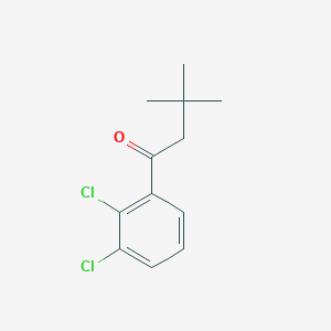 molecular formula C12H14Cl2O B1613455 2',3'-Dichloro-3,3-dimethylbutyrophenone CAS No. 898764-84-6