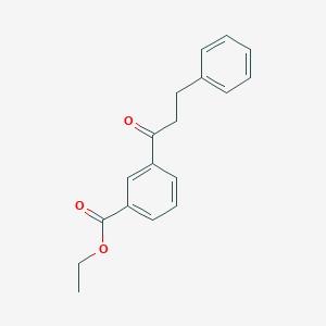 molecular formula C18H18O3 B1613458 Ethyl 3-(3-phenylpropanoyl)benzoate CAS No. 898764-12-0