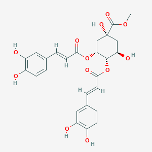 molecular formula C26H26O12 B161347 甲基 (1R,3R,4S,5R)-3,4-双[[(E)-3-(3,4-二羟基苯基)丙-2-烯酰]氧基]-1,5-二羟基环己烷-1-羧酸酯 CAS No. 188742-80-5
