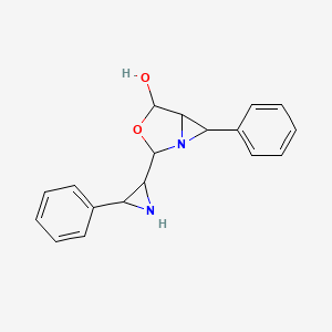molecular formula C18H18N2O2 B1613475 6-Phenyl-2-(3-phenylaziridin-2-yl)-3-oxa-1-azabicyclo[3.1.0]hexan-4-ol CAS No. 919101-04-5