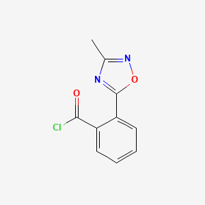 molecular formula C10H7ClN2O2 B1613484 2-(3-Methyl-1,2,4-oxadiazol-5-yl)benzoyl chloride CAS No. 380899-55-8