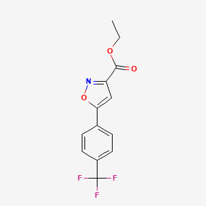 molecular formula C13H10F3NO3 B1613492 5-(4-(三氟甲基)苯基)异恶唑-3-羧酸乙酯 CAS No. 613240-18-9