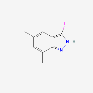 molecular formula C9H9IN2 B1613495 3-iodo-5,7-dimethyl-1H-indazole CAS No. 847906-31-4