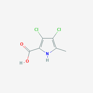 molecular formula C6H5Cl2NO2 B1613499 3,4-Dichloro-5-methyl-1H-pyrrole-2-carboxylic acid CAS No. 24691-30-3