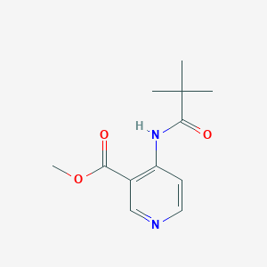 molecular formula C12H16N2O3 B1613501 Methyl 4-(2,2,2-trimethylacetamido)nicotinate CAS No. 773134-09-1