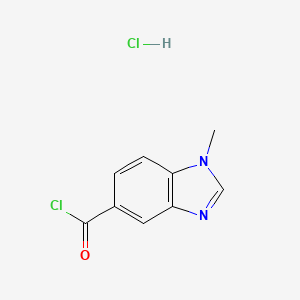 molecular formula C9H8Cl2N2O B1613503 1-Methyl-1H-benzimidazole-5-carbonyl chloride hydrochloride CAS No. 906352-57-6