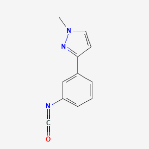 molecular formula C11H9N3O B1613506 3-(3-Isocyanatophenyl)-1-methyl-1H-pyrazole CAS No. 912569-60-9