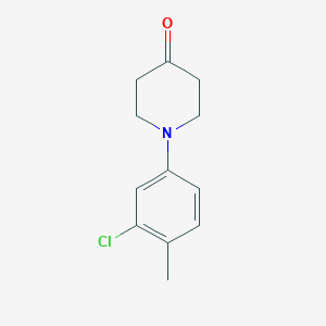 molecular formula C12H14ClNO B1613510 1-(3-氯-4-甲基苯基)哌啶-4-酮 CAS No. 938459-09-7