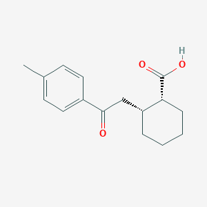 molecular formula C16H20O3 B1613515 顺式-2-[2-(4-甲苯基)-2-氧代乙基]环己烷-1-甲酸 CAS No. 736136-31-5