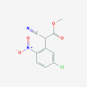 B1613525 Methyl 2-(5-chloro-2-nitrophenyl)-2-cyanoacetate CAS No. 389571-34-0