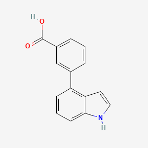 molecular formula C15H11NO2 B1613528 3-(1H-Indol-4-yl)benzoic acid CAS No. 442562-80-3