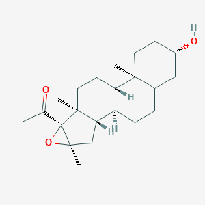 molecular formula C22H32O3 B161353 16-alpha,17-alpha-Epoxy-3-beta-hydroxy-16-beta-methylpregn-5-en-20-one CAS No. 1922-48-1