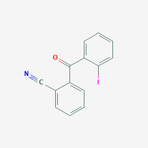 molecular formula C14H8INO B1613542 2-氰基-2'-碘代苯甲酮 CAS No. 890098-75-6