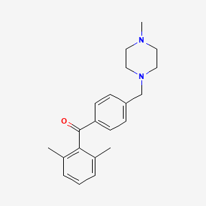 molecular formula C21H26N2O B1613545 2,6-Dimethyl-4'-(4-methylpiperazinomethyl) benzophenone CAS No. 898783-75-0