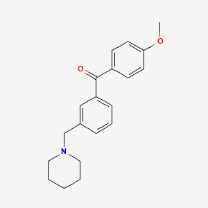 molecular formula C20H23NO2 B1613551 4'-Methoxy-3-piperidinomethyl benzophenone CAS No. 898792-66-0