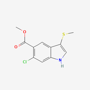 Methyl 6-chloro-3-(methylthio)-1H-indole-5-carboxylate