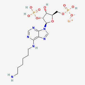molecular formula C16H27LiN6O10P2 B1613560 Lithium N-(6-aminohexyl)-5'-O-(hydroxyphosphinato)adenosine 2'-(dihydrogen phosphate) CAS No. 55914-62-0