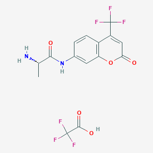 molecular formula C15H12F6N2O5 B1613580 (S)-2-Amino-N-(2-oxo-4-(trifluoromethyl)-2H-chromen-7-yl)propanamide 2,2,2-trifluoroacetate CAS No. 201847-57-6