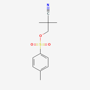 molecular formula C12H15NO3S B1613589 2-Cyano-2-methylpropyl 4-methylbenzenesulfonate CAS No. 157736-55-5
