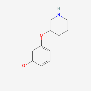 molecular formula C12H17NO2 B1613593 3-(3-甲氧基苯氧基)哌啶 CAS No. 902837-25-6