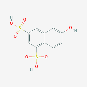 molecular formula C10H8O7S2 B1613601 6-Hydroxynaphthalene-1,3-disulfonic acid CAS No. 575-05-3