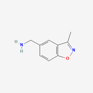 molecular formula C9H10N2O B1613606 (3-Methylbenzo[d]isoxazol-5-yl)methanamine CAS No. 267875-58-1