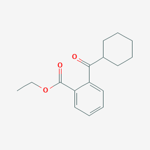 molecular formula C16H20O3 B1613614 Ethyl 2-(cyclohexanecarbonyl)benzoate CAS No. 898792-17-1