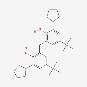molecular formula C31H44O2 B1613617 2,2'-Methylenebis[4-tert-butyl-6-cyclopentylphenol] CAS No. 93840-42-7