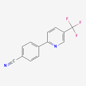 molecular formula C13H7F3N2 B1613622 4-[5-(Trifluoromethyl)pyridin-2-yl]benzonitrile CAS No. 892501-99-4