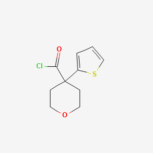 molecular formula C10H11ClO2S B1613627 4-(Thiophen-2-yl)oxane-4-carbonyl chloride CAS No. 906352-92-9