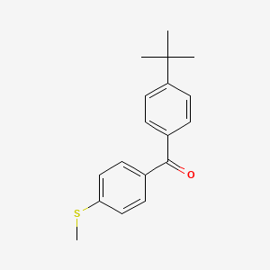 molecular formula C18H20OS B1613632 4-tert-Butyl-4'-(thiomethyl)benzophenone CAS No. 73242-05-4