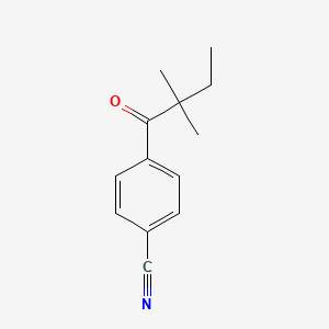 molecular formula C13H15NO B1613658 4'-Cyano-2,2-dimethylbutyrophenone CAS No. 898765-16-7