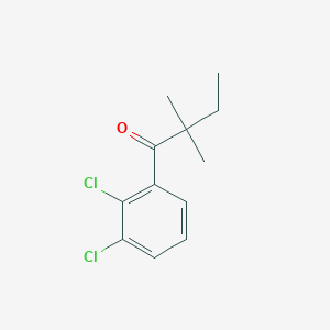 molecular formula C12H14Cl2O B1613659 2',3'-Dichloro-2,2-dimethylbutyrophenone CAS No. 898765-92-9