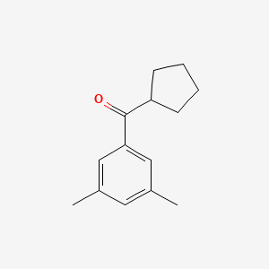 molecular formula C14H18O B1613660 Cyclopentyl 3,5-dimethylphenyl ketone CAS No. 898791-56-5