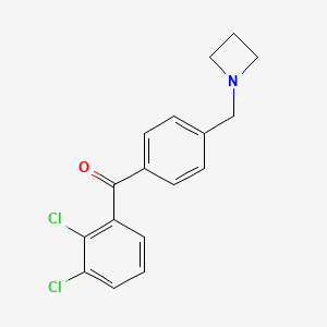 molecular formula C17H15Cl2NO B1613665 4'-氮杂环丁基甲基-2,3-二氯苯甲酮 CAS No. 898756-94-0