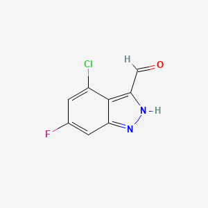 molecular formula C8H4ClFN2O B1613671 4-chloro-6-fluoro-2H-indazole-3-carbaldehyde CAS No. 885520-78-5