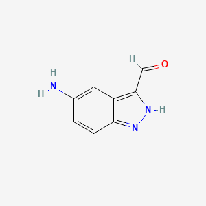 molecular formula C8H7N3O B1613672 5-Amino-1H-indazole-3-carbaldehyde CAS No. 885519-26-6