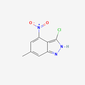molecular formula C8H6ClN3O2 B1613673 3-chloro-6-methyl-4-nitro-2H-indazole CAS No. 885520-89-8