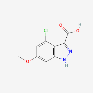 molecular formula C9H7ClN2O3 B1613675 4-chloro-6-methoxy-1H-indazole-3-carboxylic acid CAS No. 885520-38-7