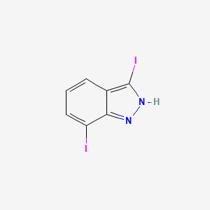 molecular formula C7H4I2N2 B1613679 3,7-二碘-1H-吲唑 CAS No. 1000342-61-9
