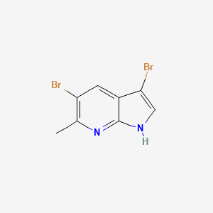 molecular formula C8H6Br2N2 B1613681 3,5-Dibromo-6-methyl-1H-pyrrolo[2,3-b]pyridine CAS No. 1000343-79-2
