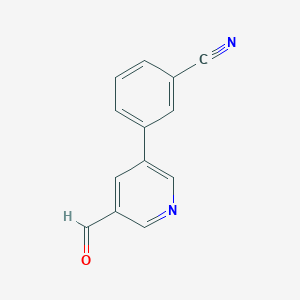3-(5-Formylpyridin-3-yl)benzonitrile