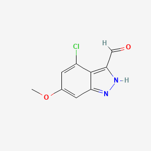 4-chloro-6-methoxy-2H-indazole-3-carbaldehyde