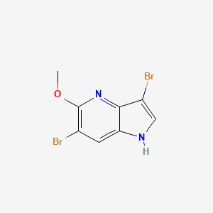molecular formula C8H6Br2N2O B1613685 3,6-二溴-5-甲氧基-1H-吡咯并[3,2-b]吡啶 CAS No. 1000341-07-0
