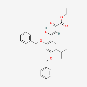 molecular formula C29H30O6 B1613689 Ethyl 4-(2,4-bis(benzyloxy)-5-isopropylphenyl)-2-hydroxy-4-oxobut-2-enoate CAS No. 747414-19-3