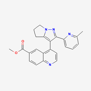 methyl 4-(2-(6-methylpyridin-2-yl)-5,6-dihydro-4H-pyrrolo[1,2-b]pyrazol-3-yl)quinoline-6-carboxylate